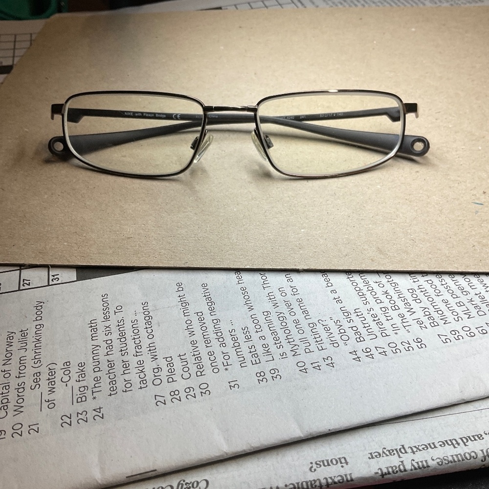 Nike glass frames 4240. 241 with flexon bridge